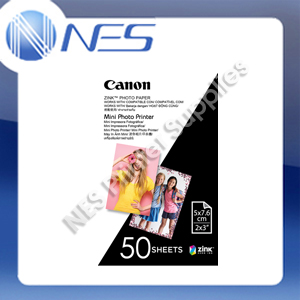 Canon Zink Mini Photo Printer Paper 2"x3" 50 Sheets Pack (MPPP50) P/N:HPIZ2X350